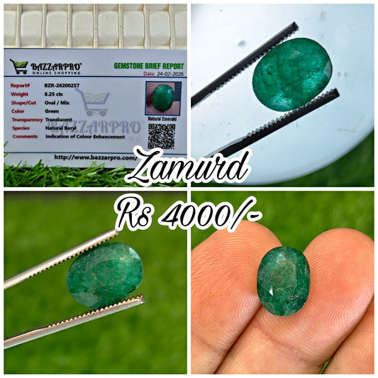 Premium Quality Zambian Zamurd With Lab Certifice