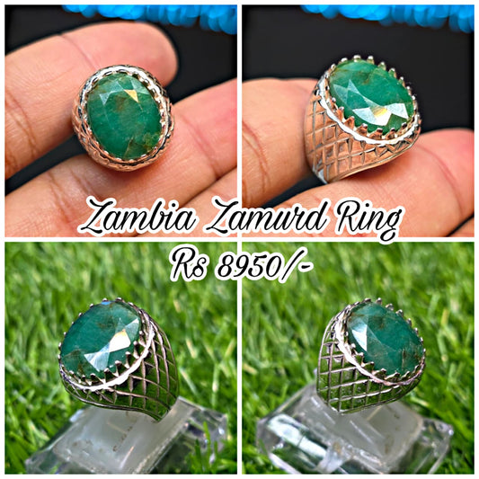 Premium Quality Zambia Zamurd Ring