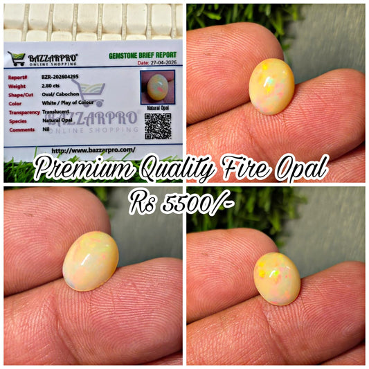 Premium Quality Fire Opal With Lab Certificate