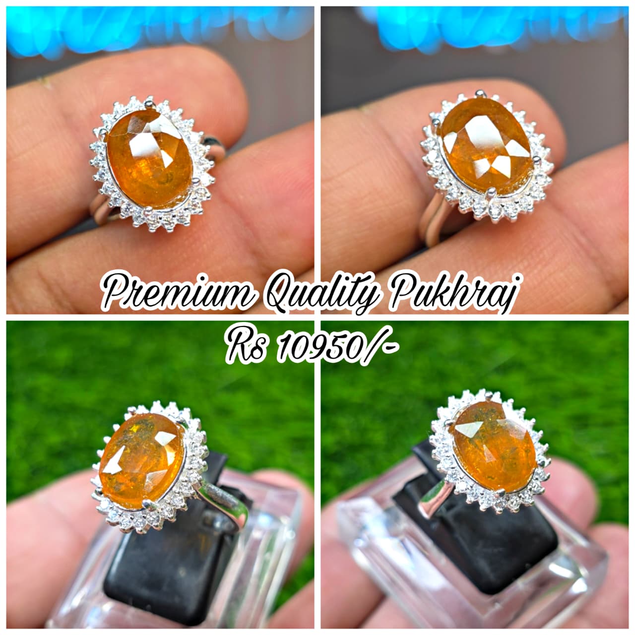 Premium Quality Pukhraj Ring (Ladies)