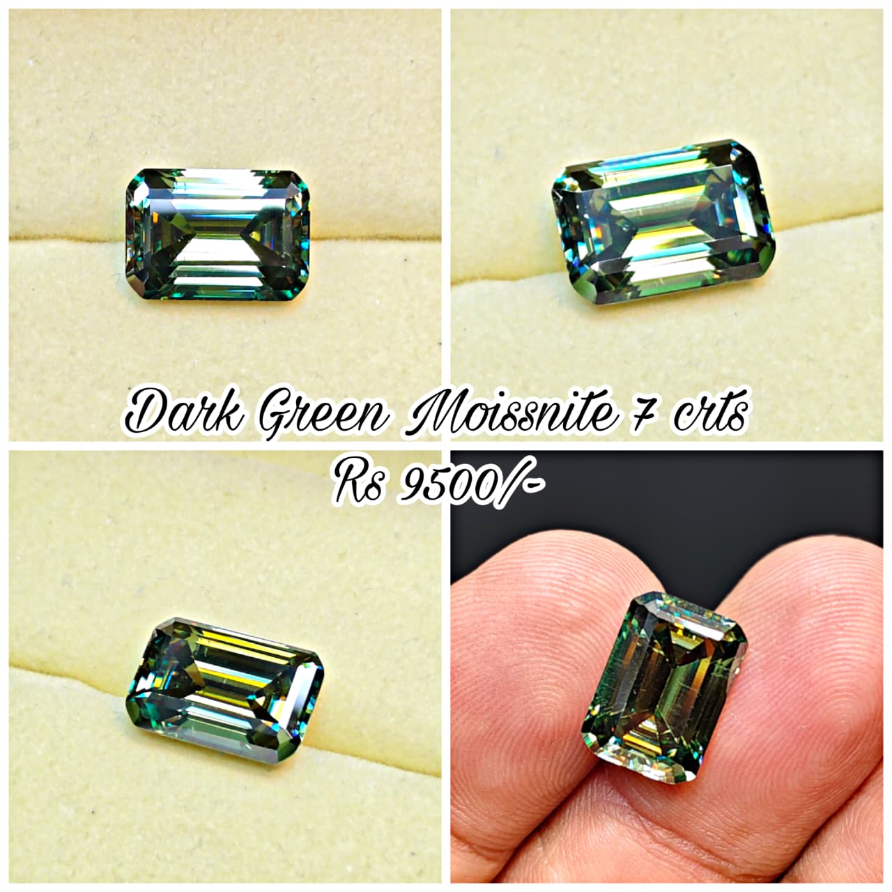 Dark Green Moissanite