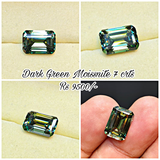 Dark Green Moissanite