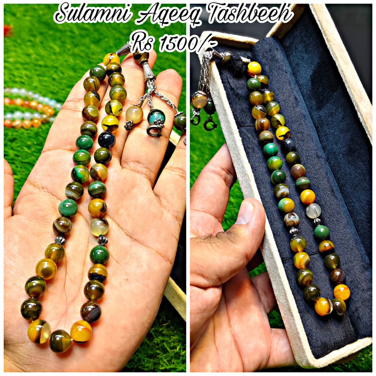 Sulamani Aqeeq Tasbeeh (Original Stone)