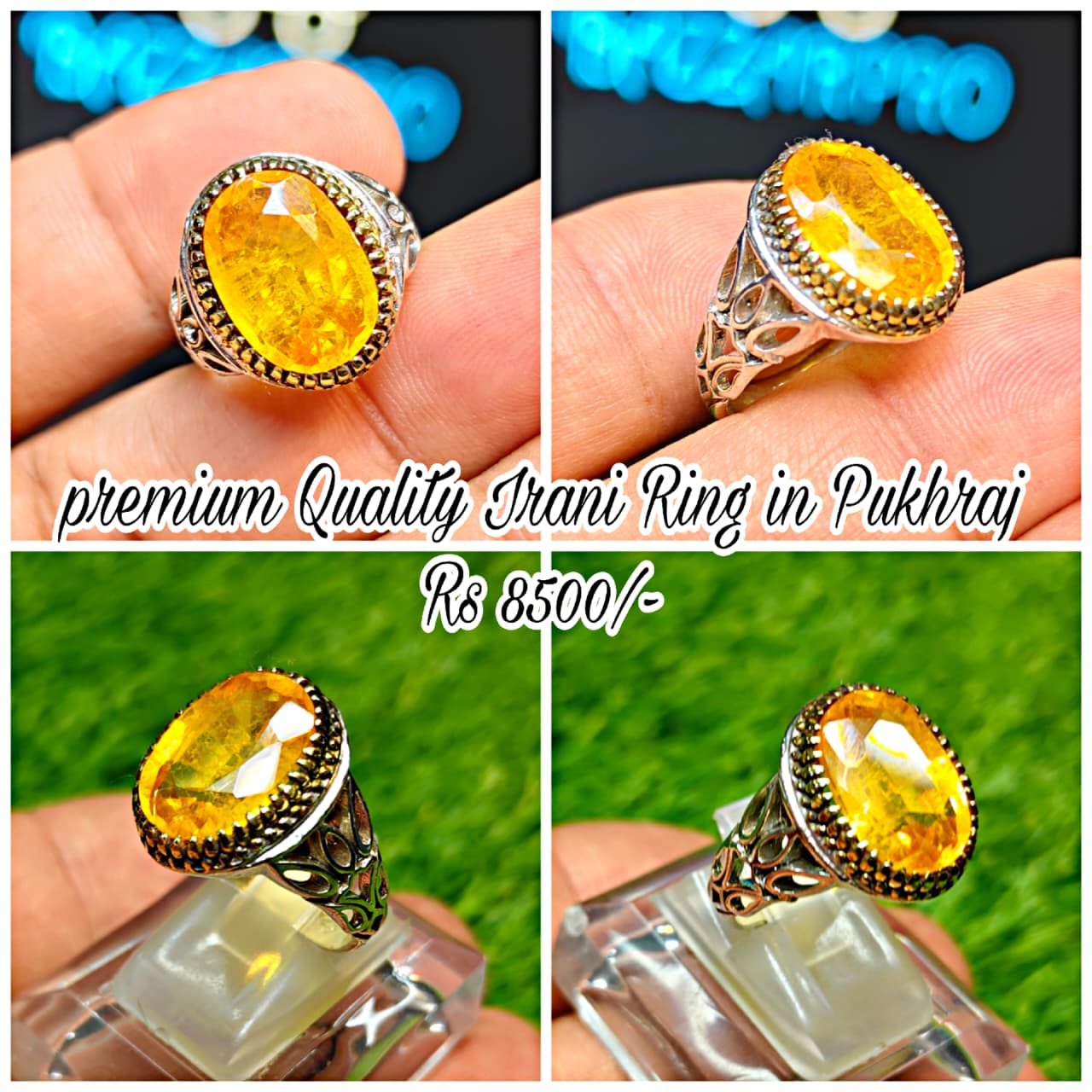 Premium Quality Irani Pukhraj Ring