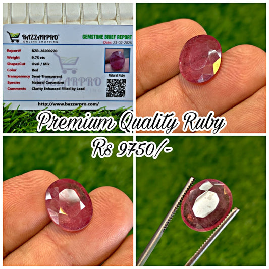 Premium Quality Ruby With Lab Certifice
