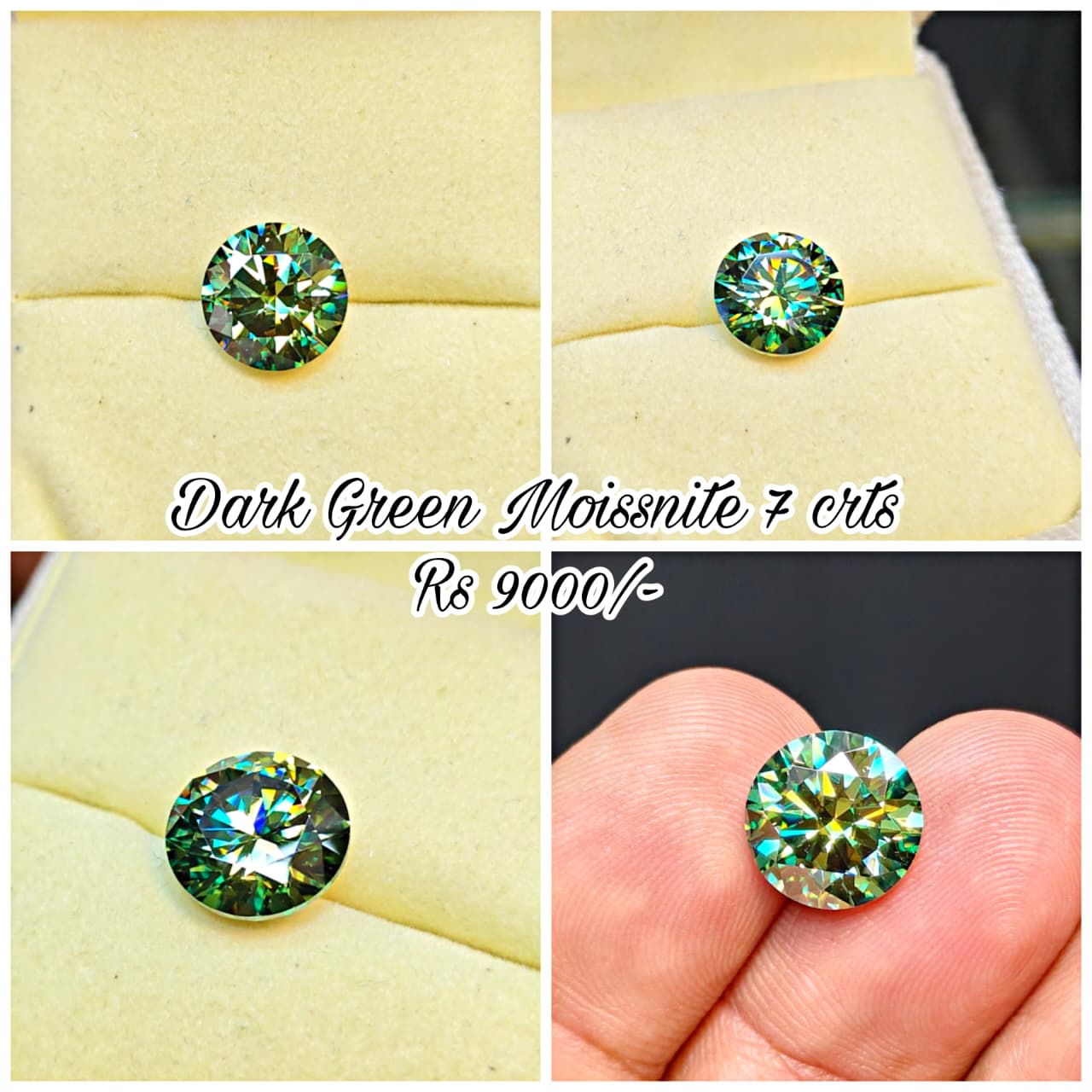 Dark Green Moissanite