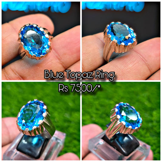 Premium Quality Blue Topaz Ring