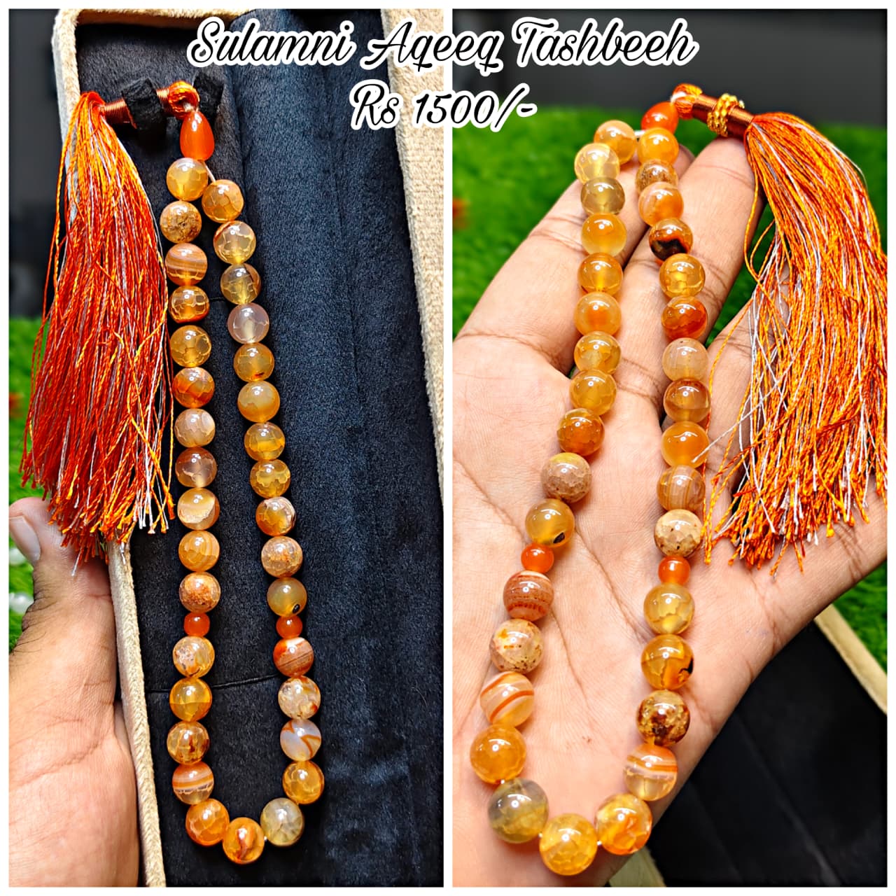 Sulamani Aqeeq Tasbeeh (Original Stone)