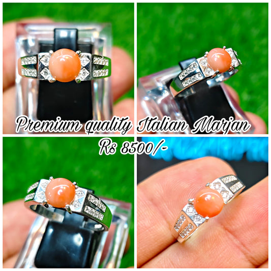 Premium Quality Italian Marjan Ring
