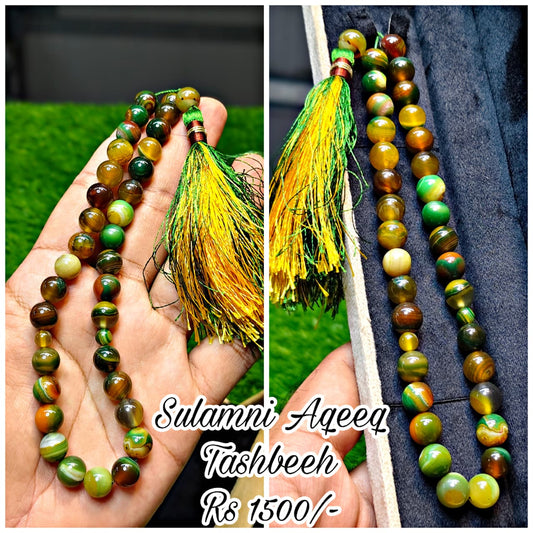 Sulamani Aqeeq Tasbeeh (Original Stone)