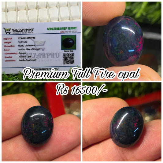 Natural Full Fire Opal Stone With Lab Certificate