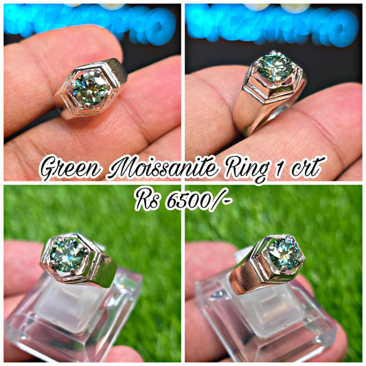 Premium Quality Green Moissanite Ring