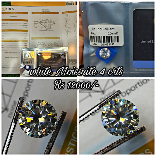 White Moissanite With Gra Lab Certificate