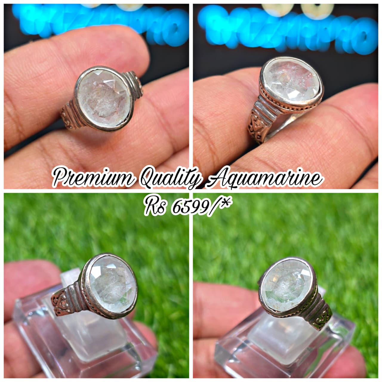 Premium Quality Aquamarine Ring