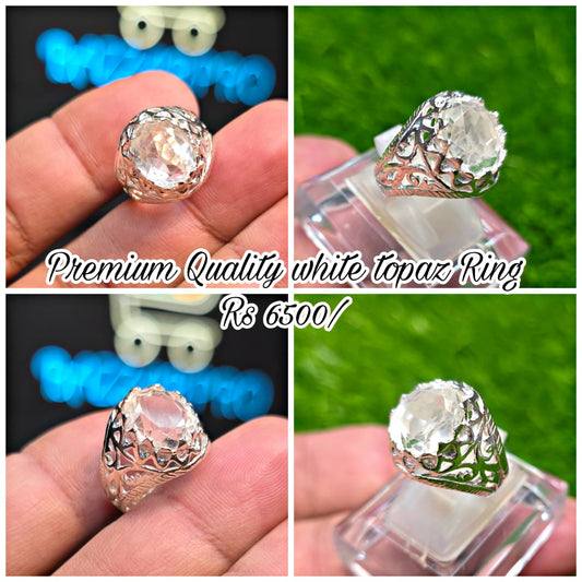 Premium Quality White Topaz Ring