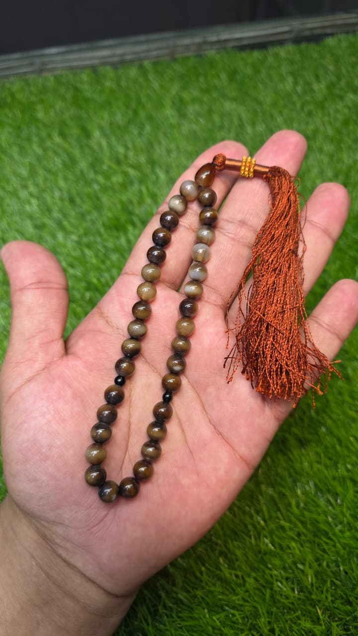 Natural Aqeeq Tasbeeh 33 Beads