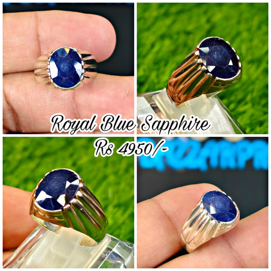 Royal Blue Sapphire Ring For Men